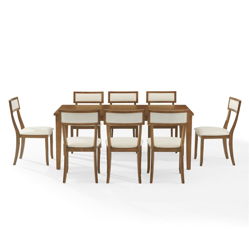 Crosley Furniture Alessia 9-Piece Dining Table in Brown