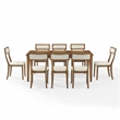 Crosley Furniture Alessia 9-Piece Dining Table in Brown