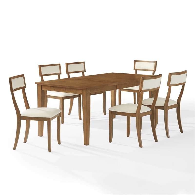 Crosley Furniture Alessia 7-Piece Dining Table in Brown