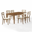 Crosley Furniture Alessia 7-Piece Dining Table in Brown