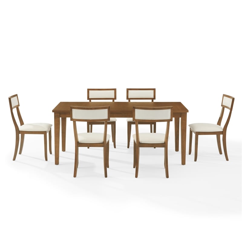 Crosley Furniture Alessia 7-Piece Dining Table in Brown
