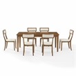 Crosley Furniture Alessia 7-Piece Dining Table in Brown