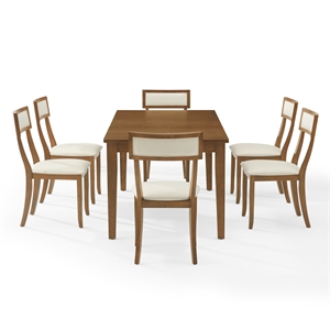 Crosley Furniture Alessia 7-Piece Dining Table in Brown