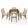 Crosley Furniture Alessia 7-Piece Dining Table in Brown