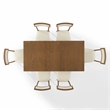 Crosley Furniture Alessia 7-Piece Dining Table in Brown