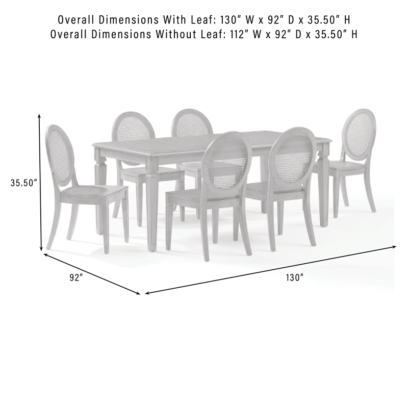 Crosley Furniture Alessia 7-Piece Dining Table in Brown