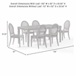 Crosley Furniture Alessia 7-Piece Dining Table in Brown