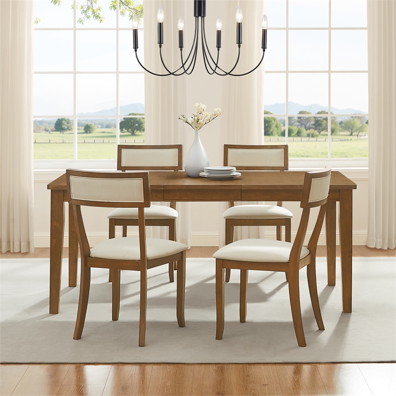 Crosley Furniture Alessia 5-Piece Dining Table in Brown