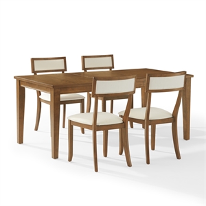 Crosley Furniture Alessia 5-Piece Dining Table in Brown