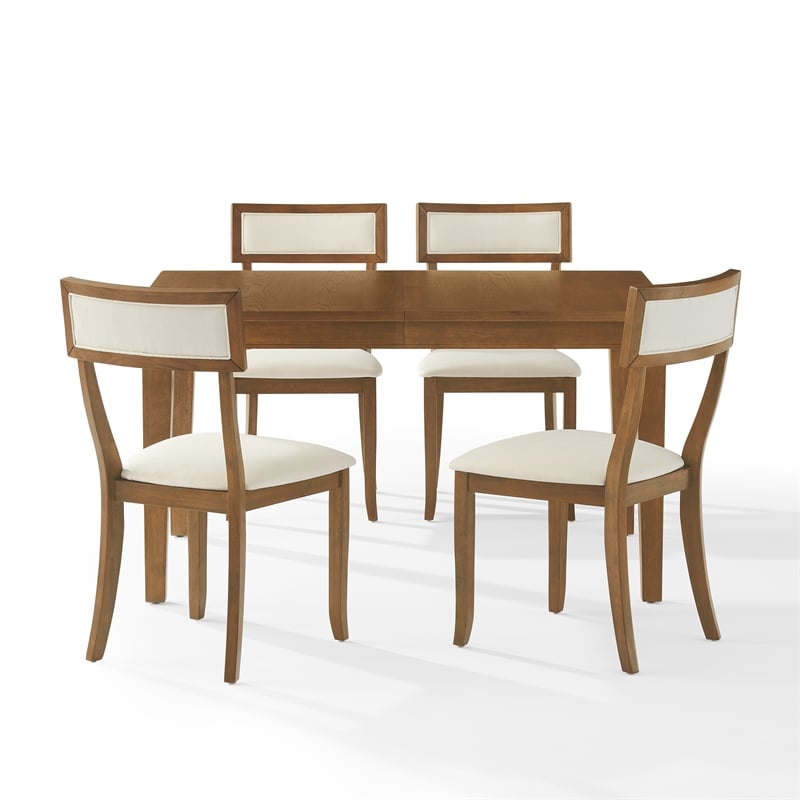 Crosley Furniture Alessia 5-Piece Dining Table in Brown