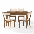 Crosley Furniture Alessia 5-Piece Dining Table in Brown