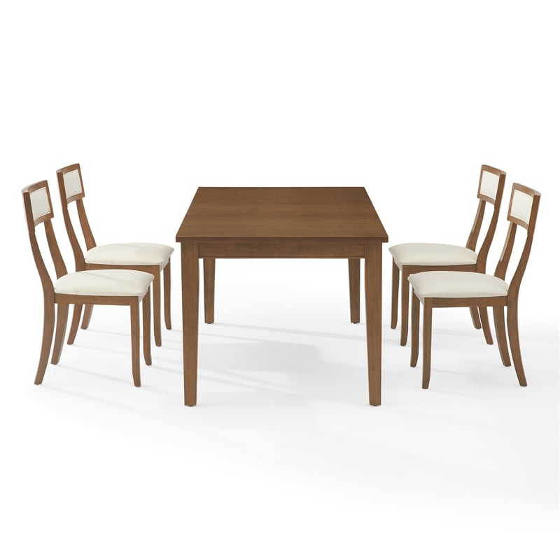 Crosley Furniture Alessia 5-Piece Dining Table in Brown