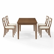 Crosley Furniture Alessia 5-Piece Dining Table in Brown