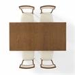 Crosley Furniture Alessia 5-Piece Dining Table in Brown
