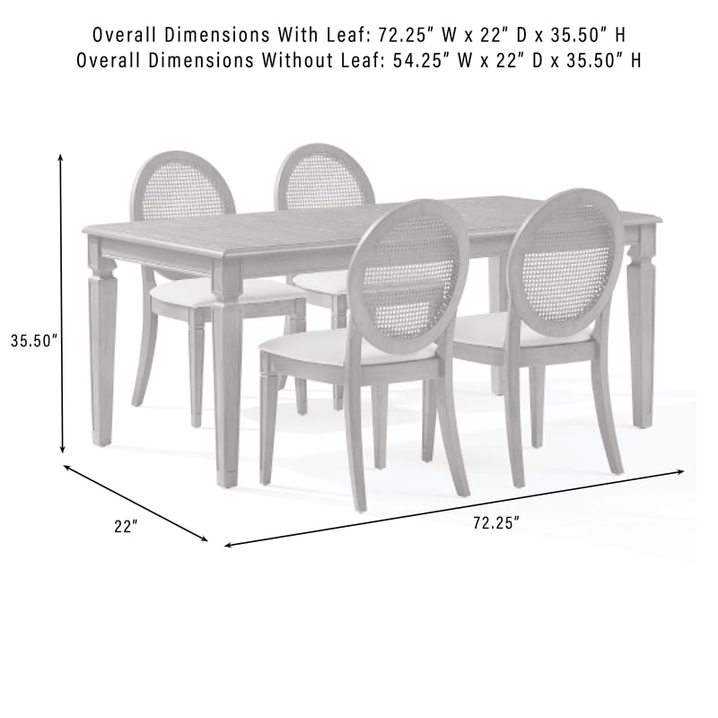 Crosley Furniture Alessia 5-Piece Dining Table in Brown