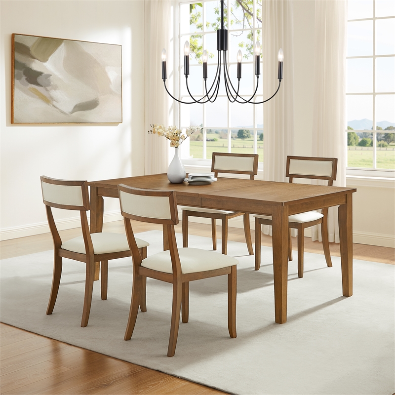 Crosley Furniture Alessia 5-Piece Dining Table in Brown