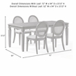Crosley Furniture Katia 5Pc Dining Table Cane-Back Chairs in Driftwood