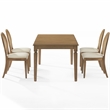 Crosley Furniture Katia 5Pc Dining Table Cane-Back Chairs in Driftwood