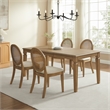 Crosley Furniture Katia 5Pc Dining Table Cane-Back Chairs in Driftwood