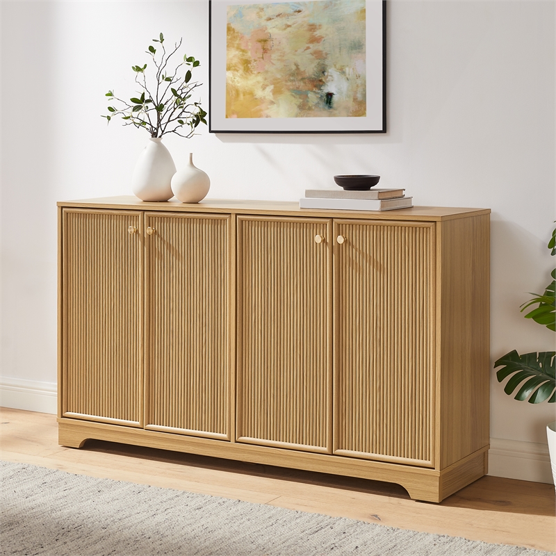 Crosley Furniture Naomi Sideboard in White Oak