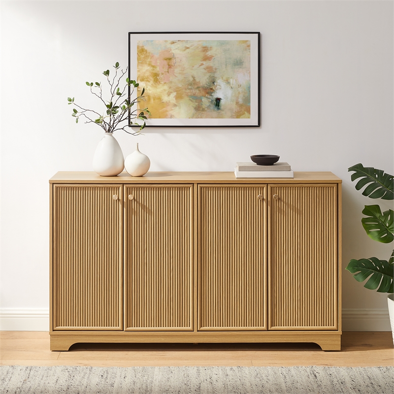 Crosley Furniture Naomi Sideboard in White Oak