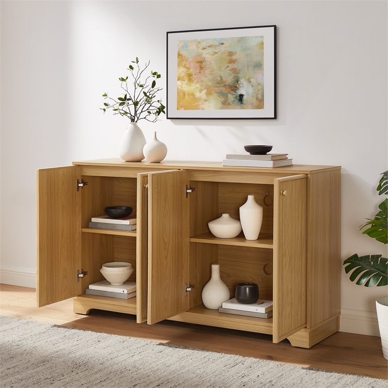 Crosley Furniture Naomi Sideboard in White Oak