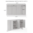 Crosley Furniture Naomi Sideboard in White Oak