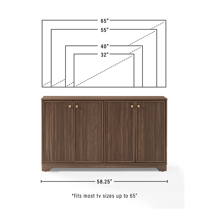 Crosley Furniture Naomi Sideboard in Walnut