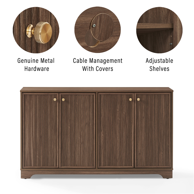 Crosley Furniture Naomi Sideboard in Walnut