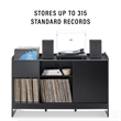 Crosley Furniture Arden Record Player Cabinet With Vinyl Storage in Black