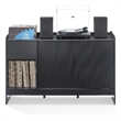 Crosley Furniture Arden Record Player Cabinet With Vinyl Storage in Black