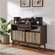 Crosley Furniture Nashville Medium Record Player Stand W/ Vinyl Storage in Brown