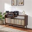 Crosley Furniture Nashville Large Record Player Stand W/ Vinyl Storage in Brown