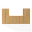 Crosley Furniture Naomi 3-Piece Sideboard And Pantry Set in White Oak