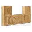Crosley Furniture Naomi 3-Piece Sideboard And Pantry Set in White Oak