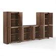 Crosley Furniture Naomi 3-Piece Sideboard And Pantry Set in Walnut