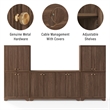 Crosley Furniture Naomi 3-Piece Sideboard And Pantry Set in Walnut