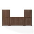 Crosley Furniture Naomi 3-Piece Entertainment Center in Walnut