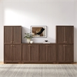 Crosley Furniture Naomi 3-Piece Entertainment Center in Walnut