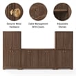 Crosley Furniture Naomi 3-Piece Entertainment Center in Walnut