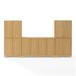 Crosley Furniture Naomi 3-Piece Entertainment Center in White Oak