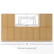 Crosley Furniture Naomi 3-Piece Entertainment Center in White Oak