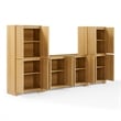 Crosley Furniture Naomi 3-Piece Entertainment Center in White Oak