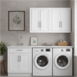 Crosley Furniture Savannah 2Pc Wall Storage Cabinet in White