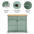 Crosley Furniture Holbrook Kitchen Island in Seafoam Blue