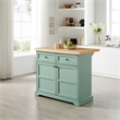 Crosley Furniture Holbrook Kitchen Island in Seafoam Blue