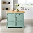 Crosley Furniture Holbrook Kitchen Island in Seafoam Blue