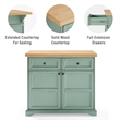 Crosley Furniture Holbrook Kitchen Island in Seafoam Blue