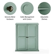 Crosley Furniture Holbrook Stackable Kitchen Storage Pantry in Seafoam Blue