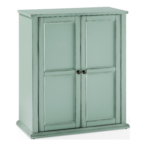 Crosley Furniture Holbrook Stackable Kitchen Storage Pantry in Seafoam Blue
